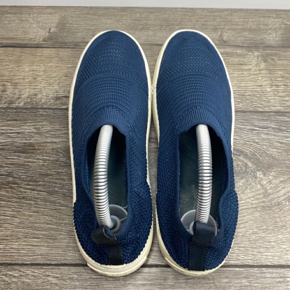 J / SLIDES HILO PLATFORM NAVY BLUE SLIP ON SHOES SZ 10. - Picture 3 of 10